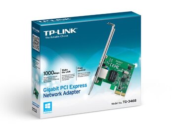 Placa De Rede TP-Link - Gigabit - 10/100/1000 Mbps - PCI-E - TG-3468