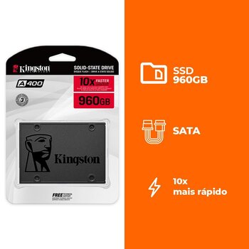 SSD 960GB Kingston A400 - SATA - SA400S37/960G